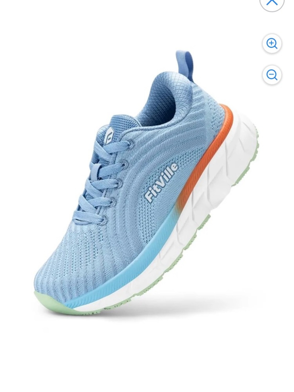 FitVille Women's Light Blue Breathable Athletic Sneakers NEW